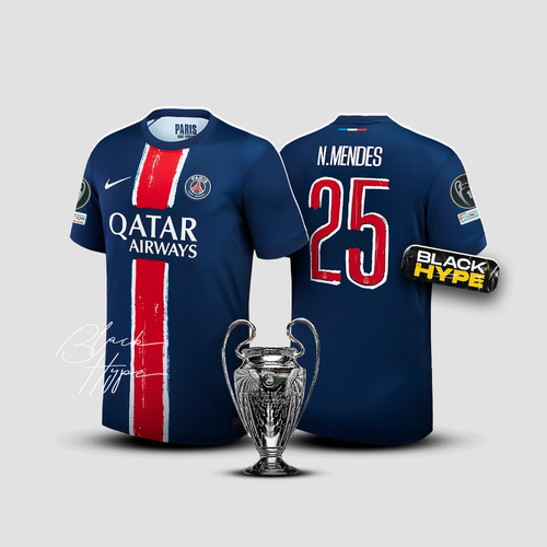 Jersey Nuno Mendes PSG 24/25 Home - Champions League