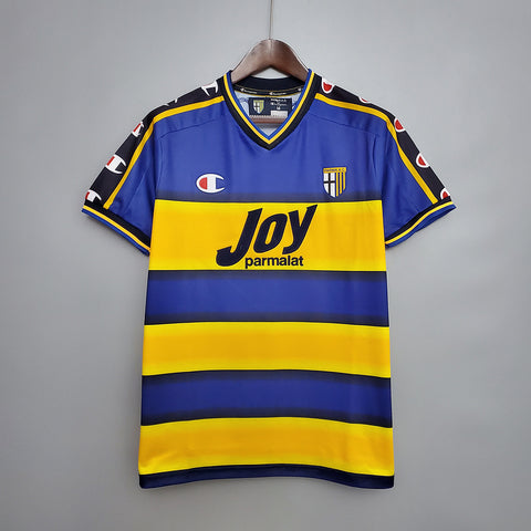 Jersey Parma Retrô 2001/2002 Azul e Amarela - Champion
