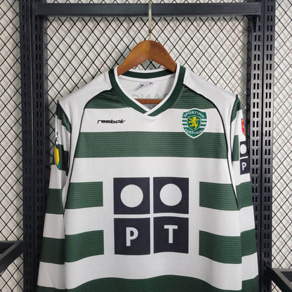 Jersey Sporting Retrô 2001/03 Manga Longa Verde