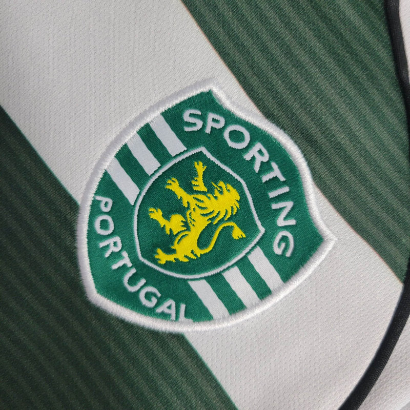 Jersey Sporting Retrô 2001/03 Manga Longa Verde