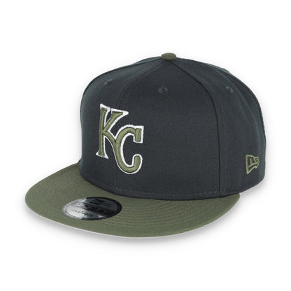 New Era Kansas Royals 2-Tone Color Pack 9Fifty Snapback Hat- Grey/Olive
