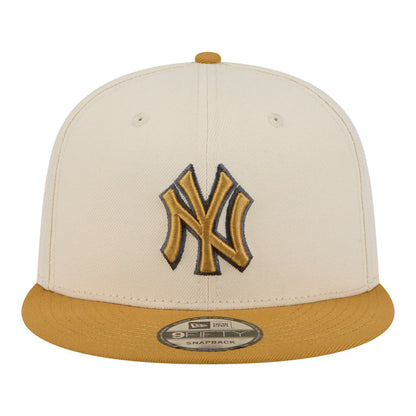 New Era New York Yankees 2-Tone 9FIFTY Snapback Hat-Beige/Bronze
