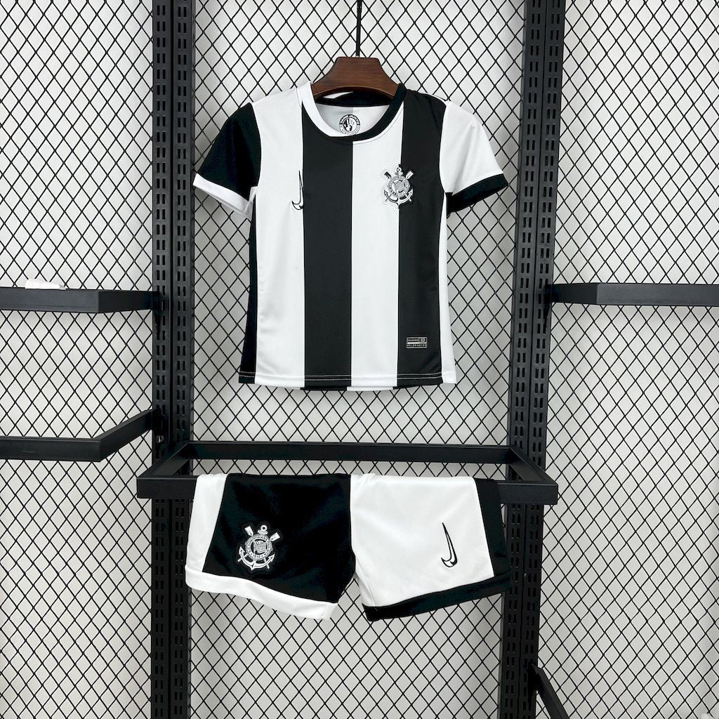 Kids Corinthians 24/25 Third - Preto e Branco