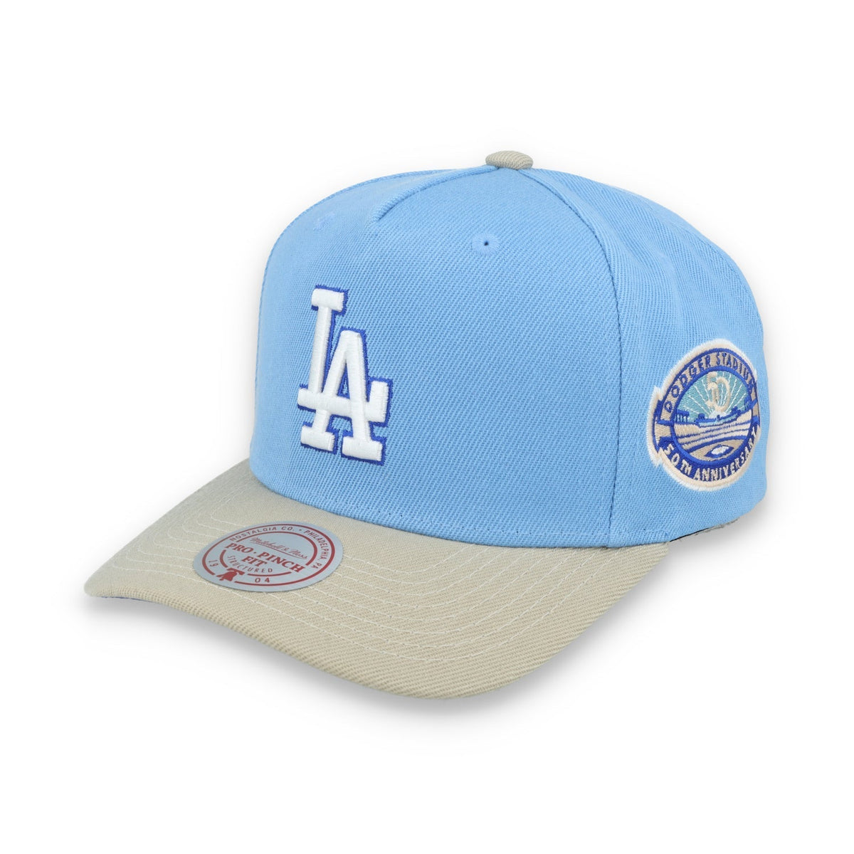 Mitchell & Ness Houston Astros 2005 World Series Side Patch Pro Pitch Snapback Hat-Light Blue/Beige