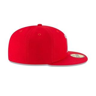 ANGELS NEW ERA HOME AUTHENTIC COLLECTION 59FIFTY FITTED-ON-FIELD COLLECTION RED/WHITE