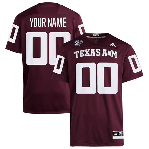 Custom Texas A&M Aggies Jersey - Maroon