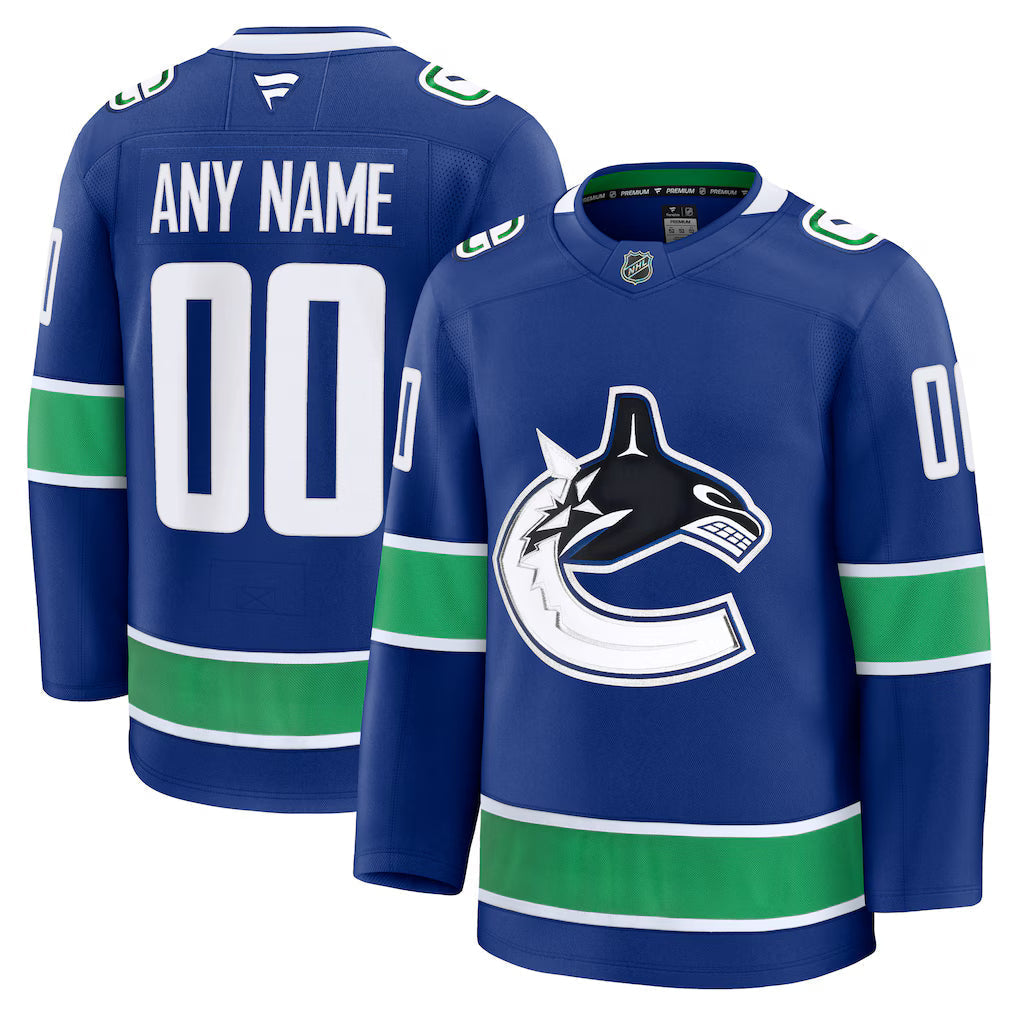 Custom Vancouver Canucks Home Premium Jersey - Blue