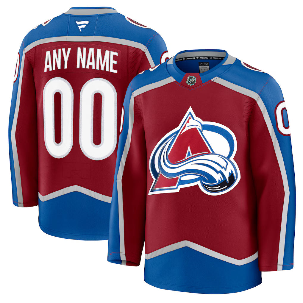 Custom Colorado Avalanche Home Jersey - Burgundy