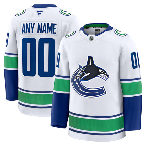 Custom Vancouver Canucks Away Premium Jersey - White