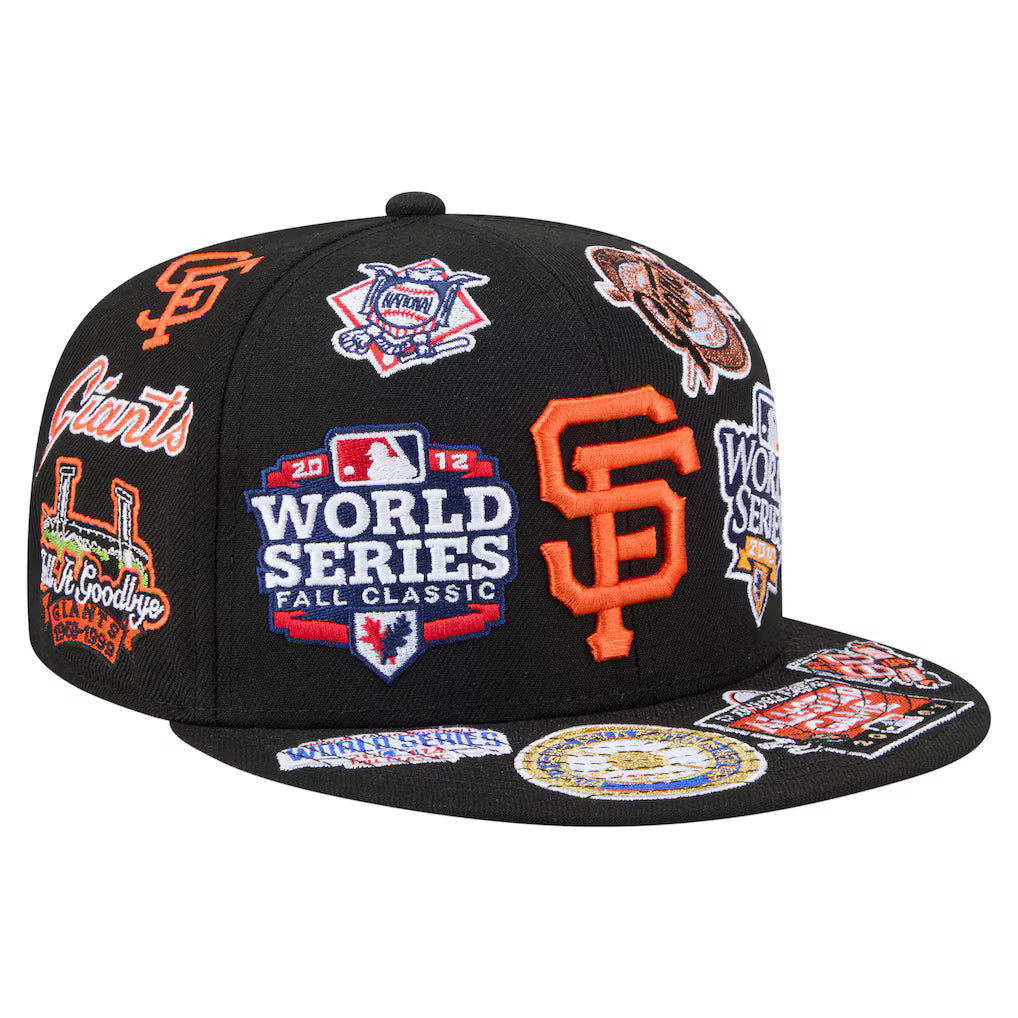 New Era San Francisco Giants New Era All Over 59FIFTY Fitted Hat - Black