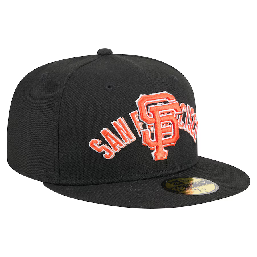 New Era San Francisco Giants Overlap 59FIFTY Fitted Hat-Black