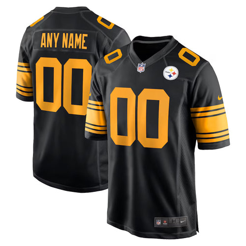 Custom Pittsburgh Steelers Alternate Jersey - Black