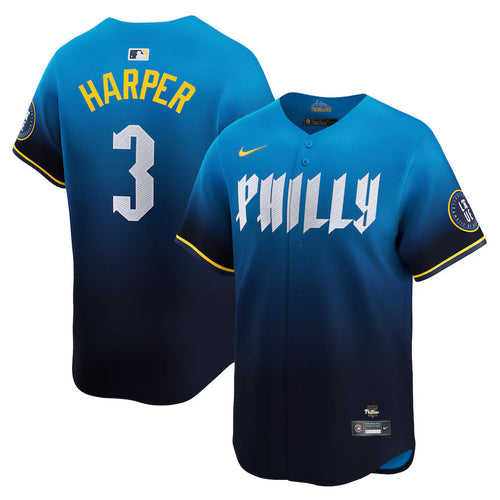Bryce Harper Philadelphia Phillies City Connect Jersey - Blue