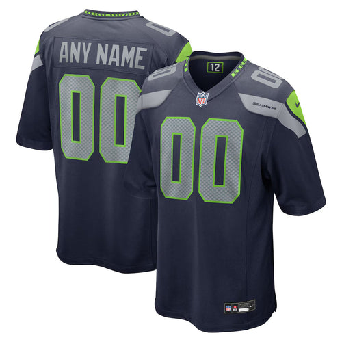 Custom Seattle Seahawks Jersey - College Navy