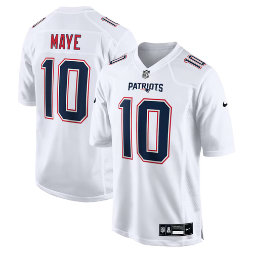 Drake Maye New England Patriots Jersey - Tundra White