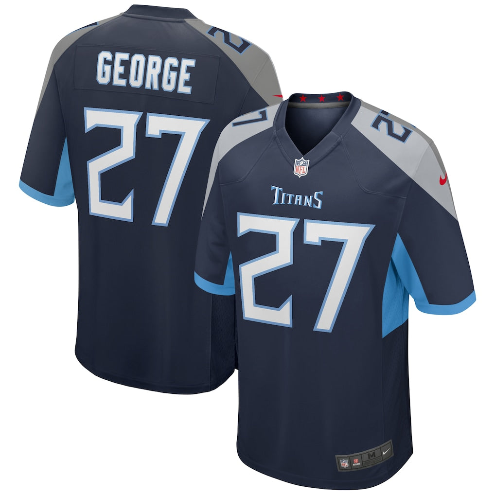 Eddie George Tennessee Titans Retired Player Jersey - Navy