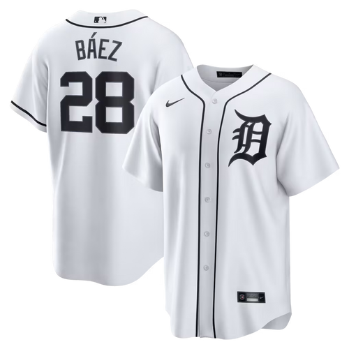 Javier Báez Detroit Tigers Home Jersey - White