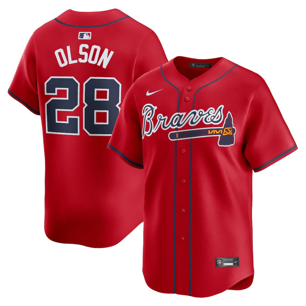 Matt Olson Atlanta Braves Alternate Limited Player Jersey – Red
