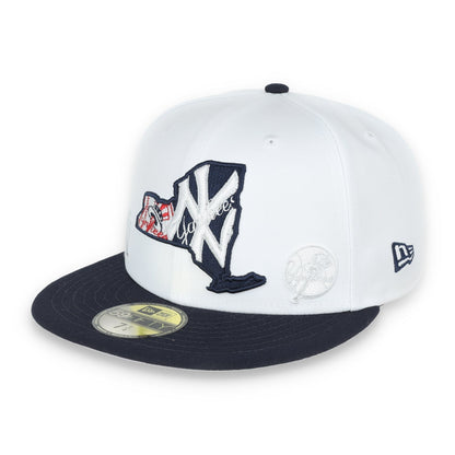 New Era New York Yankees State View E1 59FIFTY-White/Navy