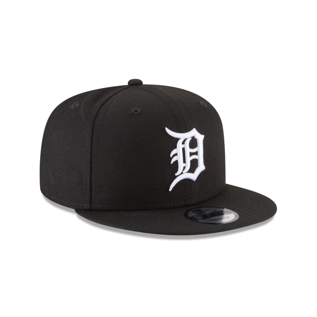 DETROIT TIGERS NEW ERA BASIC COLLECTION SNAPBACK 9FIFTY-BLACK AND WHITE