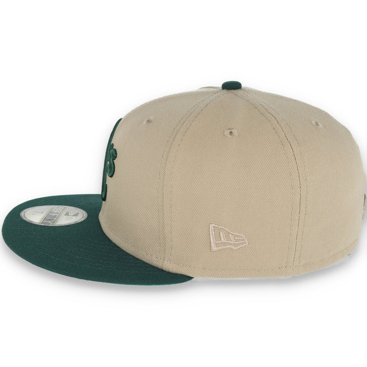 New Era Oakland Athletics 1989 Battle Of The Bay Side Patch 59Fifty Fitted Khaki Hat