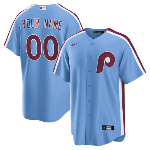 Custom Philadelphia Phillies Alternate Jersey – Powder Blue