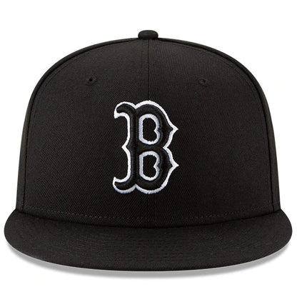 BOSTON RED SOX NEW ERA BLACK ON WHITE 59FIFTY FITTED HAT