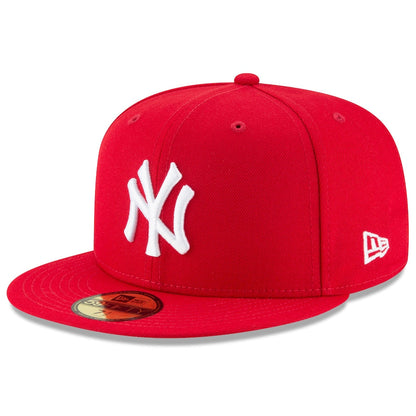 New York Yankees 59FIFTY FITTED Hat- Scarlet