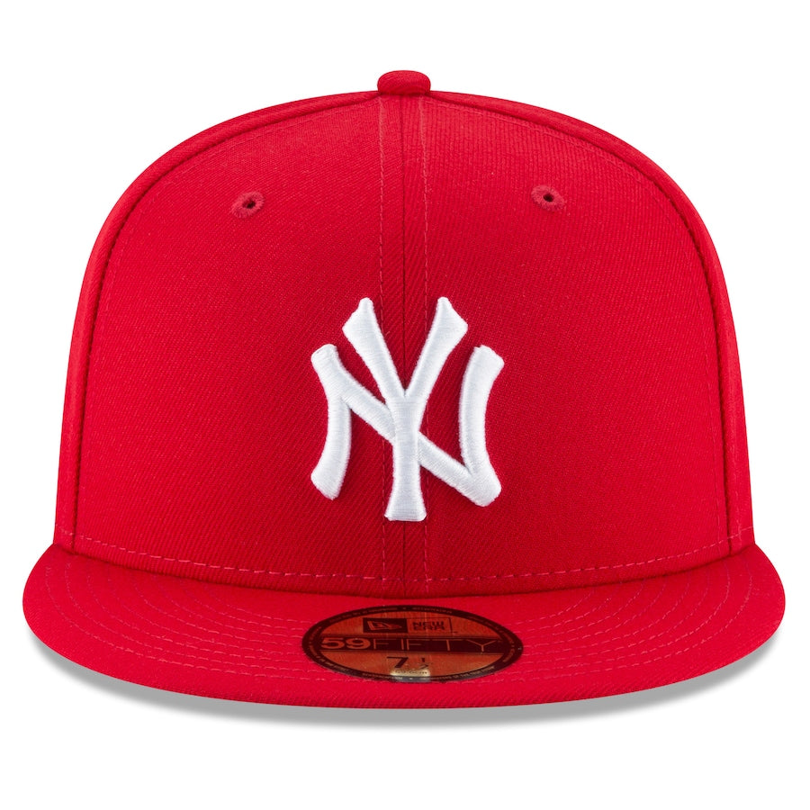 New York Yankees 59FIFTY FITTED Hat- Scarlet