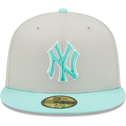 New Era New York Yankees 2-Tone Color Pack 59FIFTY Fitted Hat-Gray/Turquoise