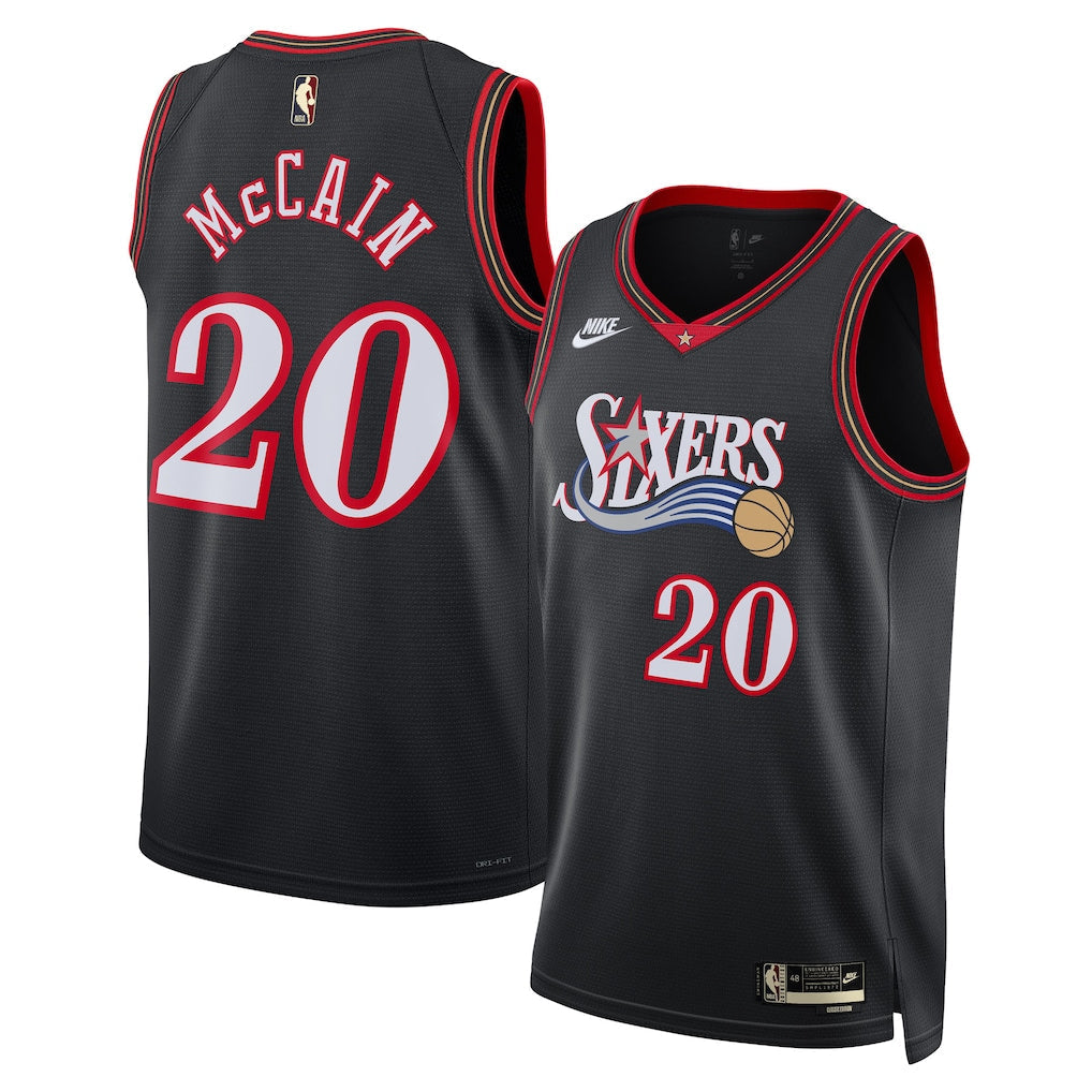 Jared McCain Philadelphia 76ers Unisex Swingman Jersey - Classic Edition - Black