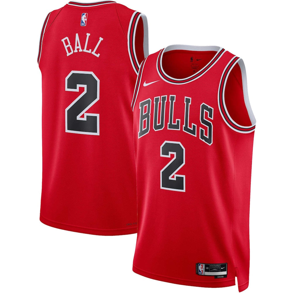 Lonzo Ball Chicago Bulls Unisex Swingman Jersey - Icon Edition - Red