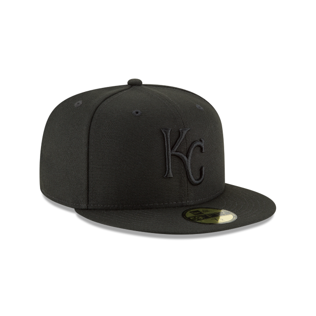 KANSAS CITY ROYALS 59FIFTY FITTED-BLACK ON BLACK