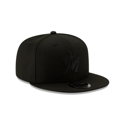 New Era Miami Marlins Basic 9FIFTY Snapback-Black on Black