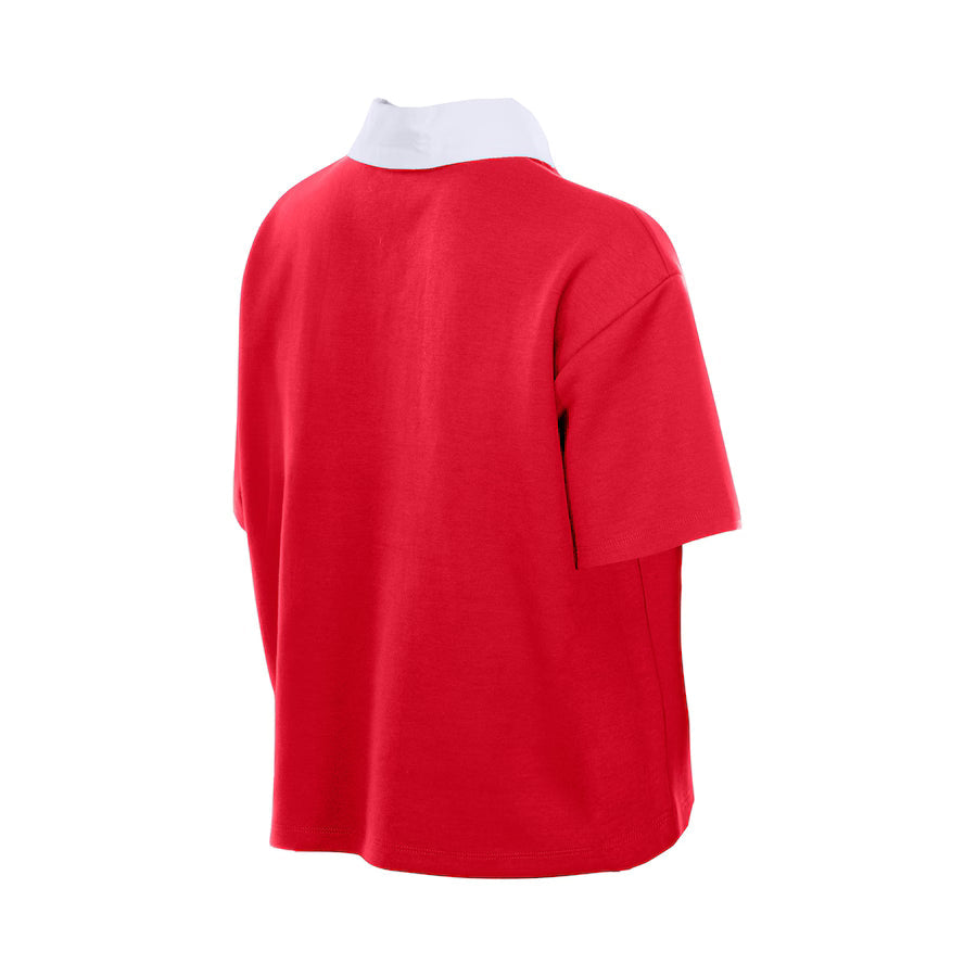 New Era Women's San Francisco 49ers Throwback Boxy Cropped Polo